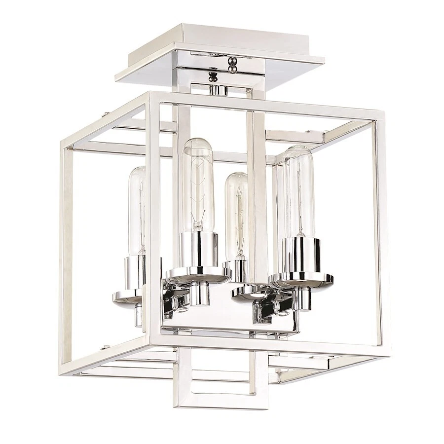 Craftmade Cubic 4 Light Semi Flush, Chrome - 41554-CH - Image 1 of 1