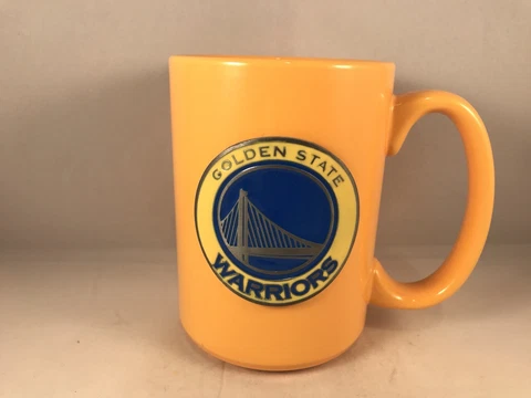 Golden State Warriors Basketball NBA Pewter Logo Coffee Tea Cup Mug Cover