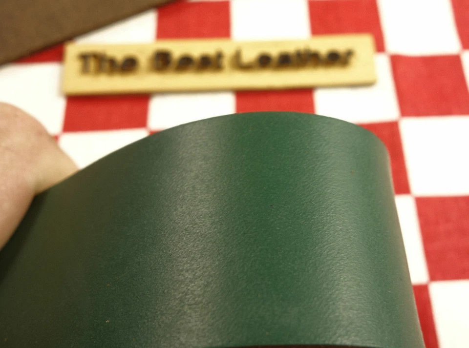 GREEN 9 oz. HORWEEN LEATHER STRAPS, VARIOUS SIZES AVAILABLE. - Image 1 of 4