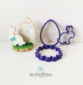 Pasqua il coniglietto e l’uovo cookie cutter formine biscotti - Picture 1 of 1