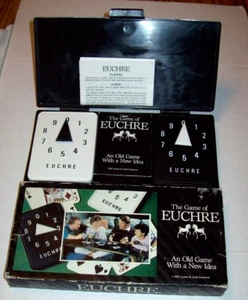 Vintage The Game of Euchre set Score Counters, Cards & Case 1987 - Picture 1 of 4