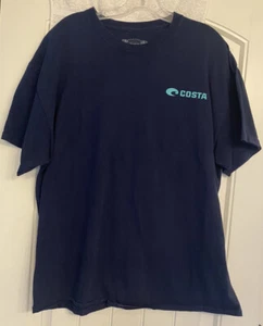 Costa Size XL Short Sleeve Tee W/ School Of Fish Graphic On Back - Picture 1 of 5