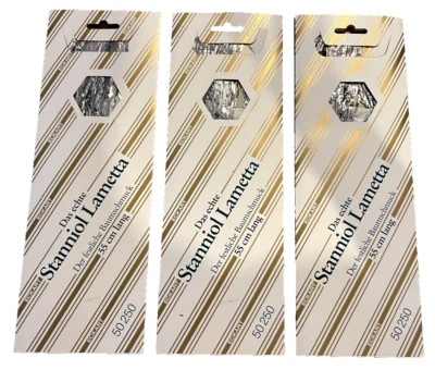 Original Stanniol Lametta Silber 3 Packungen (3x 20g) - Bild 1 von 3