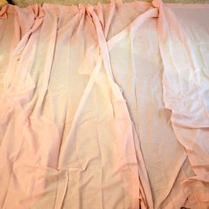 4 Vintage Pastel (light) Pink Curtains / Drapes 84"(L) x 42"(W) Gleam / Shimmer - Picture 1 of 19