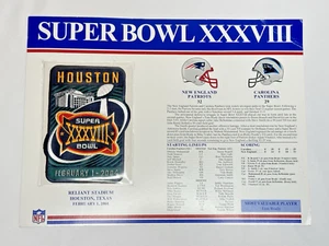 New England Patriots-SUPER BOWL XXXVIII NFL PATCH-1 febbraio 2004-RELIANT STADI - Foto 1 di 3