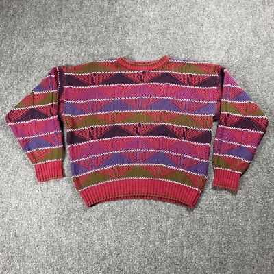 Colours by Alexander Julian Sweater Cable Knit Coogi Style Vintage L 80s Retro - Image 1 of 4