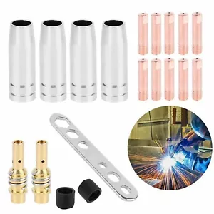 19x Verschleissteile Set Gasdüse MIG/MAG Spannhülsen Ersatzteile Schweißzubehör - Bild 1 von 12