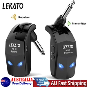 LEKATO Wireless Guitar Transmitter Receiver Audio System 2.4Ghz ISM 4 Channel - Picture 1 of 11