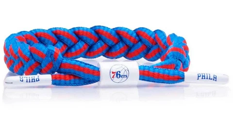Rastaclat Basketball Philadelphia 76ERS Adjustable Knotted Bracelet - Blue & Red Cover