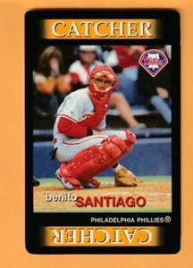 Tarjeta de juego Benito Santiago Philadelphia Phillies 1996 Team Out - Imagen 1 de 2