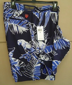 NUEVO CON ETIQUETAS $125 POLO GOLF RALPH LAUREN 34 CALCE CLÁSICO PANTALONES CORTOS ELÁSTICOS Parrot - Imagen 1 de 8