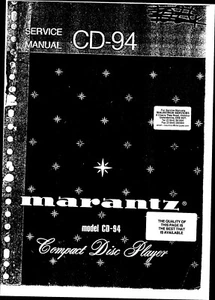 Manual de servicio instrucciones para Marantz CD 94 - Imagen 1 de 1