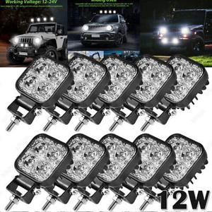 10x 12w LED Arbeitsscheinwerfer Auto Offroad SUV Light bar Lichtleisten 12V 24V - Bild 1 von 12