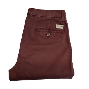 Pantalones chinos Ben Sherman para hombre W30 L31 granate ajustados rectos Y2K vintage - Imagen 1 de 12