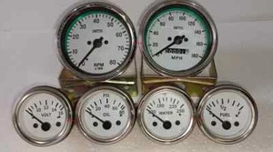 Smiths Replica Kit- Elec Temp + Oil + Fuel + Volt Gauge+Speedo+Tacho 85 mm - Picture 1 of 3