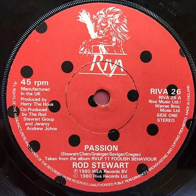 Rod Stewart - Passion/Better Spento Dead - Riva 26 Ex Condizioni - Immagine 1 di 3