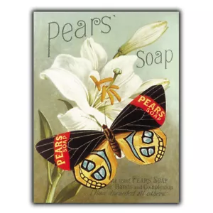 SIGN METAL PLAQUE PEARS SOAP Vintage BATHROOM Decor Advert poster art print - Picture 1 of 3