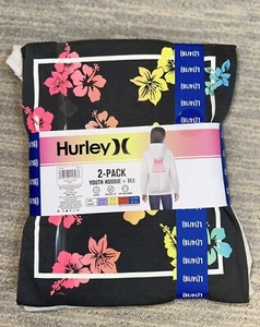 Hurley Hoodie T-shirt Lot Girls Large Dark Gray 2 Piece 14/16 Aloha Surf Beach - Picture 1 of 8