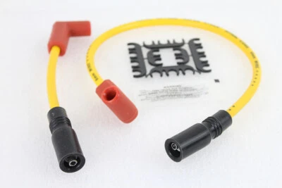 Juego de cables de encendido Accel 8 mm S/S núcleo espiral amarillo para Harley Davidson Foto 1 de 4
