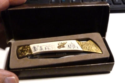 American Eagle Folding 200th Anv Pocket Knife 3" Stainless Steel Blade-1 vintage - Image 1 of 4
