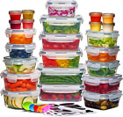 HIGH QUALITY 24 Pack Airtight Food Storage Container Set Durable Leak Proof Lids