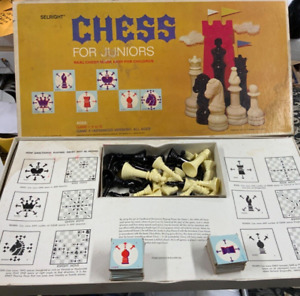 1965 Chess For Juniors Selright Complete, Vintage Made in USA, Directional Cards