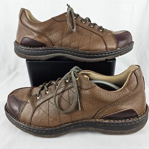 PW Minor Lisbon Two Tone Deep Brown Men’s 11.5 Wide Leather Comfort Oxford Shoes - Picture 1 of 9