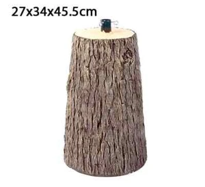 TRONCO PER ALBERO DI NATALE EFFETTO LEGNO IN FIBRA DI VETRO DECORA BASE SUPPORTO - Foto 1 di 4