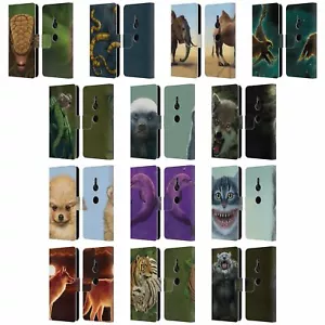 OFFICIAL VINCENT HIE ANIMALS LEATHER BOOK WALLET CASE COVER FOR SONY PHONES 1 - Picture 1 of 19