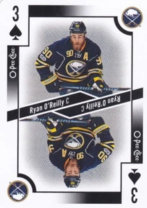 RYAN O'REILLY 2017-18 17-18 OPC O-PEE-CHEE PLAYING CARDS 3 SPADES SABRES - Picture 1 of 1