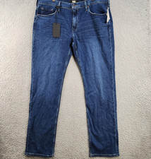 PAIGE Federal Slim Straight Fit Jeans Men's 38 Rivera Heather Denim Mid Rise~