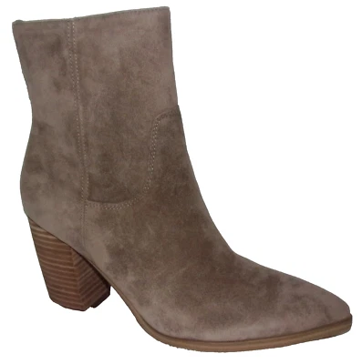 NIB Marc Fisher LTD Giana Medium Natural Suede Stacked Heel Booties 7.5 M - Image 1 of 3