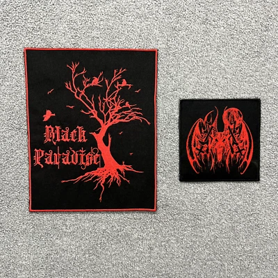 2x Black Paradise Patches Heavy Metal Rock Band Embroidered NOT iron on - Image 1 of 4