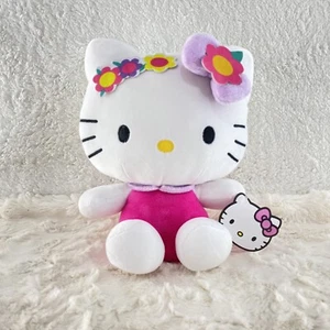 Sanrio Hello Kitty simpatica corona di fiori 9" peluche figura bambina giocattolo bambola regalo - Foto 1 di 14