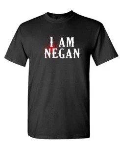 I AM NEGAN - Dead Zombie Day Night Monster - Herren Baumwolle T-Shirt - Bild 1 von 2