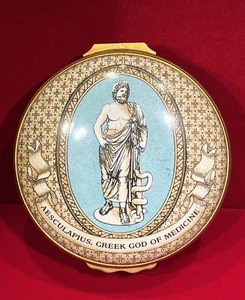 Halcyon Days English Enamels Greek God of Medicine Large Trinket Box - Picture 1 of 11