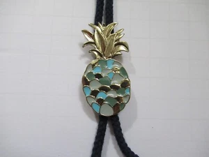 Libby Edelman Pineapple with/navy blue adjustable rope necklace tassle NEW - Picture 1 of 3