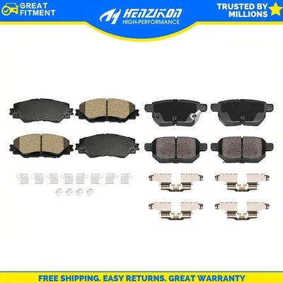 Conjunto completo de pastilhas de freio dianteiras e traseiras de cerâmica para Toyota Corolla Matrix 2009-2014 - Imagem 1 de 3