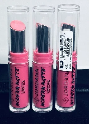 Lápiz labial mate moderno Jordana #7 mate popular nuevo paquete de 3 descontinuado/hard2find Foto 1 de 2