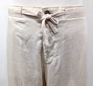 TASSO ELBA Island Pantalone Uomo 100% Lino Coulisse Vita Taglia W 38 L 30 NUOVO * - Foto 1 di 12