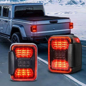 Brightest For Jeep Gladiator JT 2020-2023 LED Tail Lights Smoked Brake Reverse - Bild 1 von 12