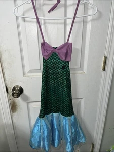 Mermaid Costume One Piece Tulle halter style Sleeveless Dress Girls Size S/M - Picture 1 of 6