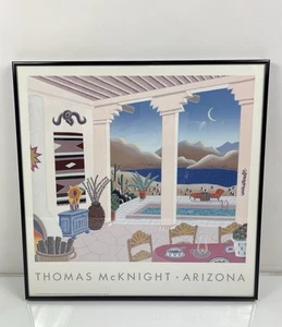 Vintage Thomas McKnight Arizona gerahmte Kunst 18x18 - Bild 1 von 7