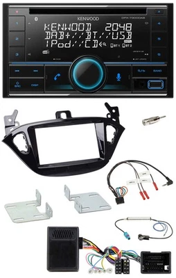 Kenwood CD 2DIN DAB USB Lenkrad Bluetooth Autoradio für Opel Adam ab 2013 Corsa - Bild 1 von 4