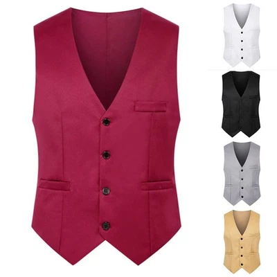 Any Ocassion Mens Vest Clothing Double-breasted Formal All Seasons Autumn - Image 1 of 4