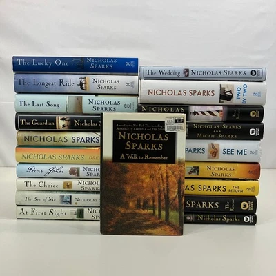 20 Nicholas Sparks HCDJ all 1st Printings Novels Lot Grand Central Warner Books Foto 1 de 4