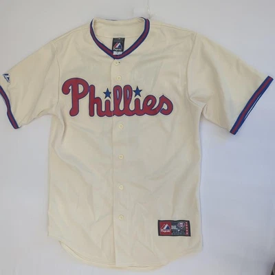 Philadelphia Phillies Jersey Mens Small Cream MLB Baseball Ryan Howard 6 Button - Image 1 of 4