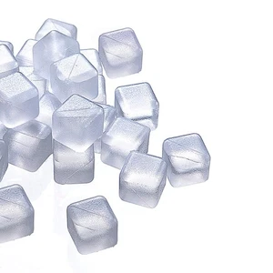 Reusable Ice Cubes - Clear Plastic, Keeps Drinks Cool Longer, 20 Pack - Picture 1 of 7