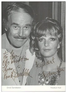 Y1015/ Ernst Sandleben + Heidrun Holl Original Autogramme  - Picture 1 of 2