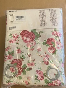 IKEA Rosali Curtains,1 pair,FLORAL PATTERNED Cath Kidston Roses,60196278,145x300 - Picture 1 of 6